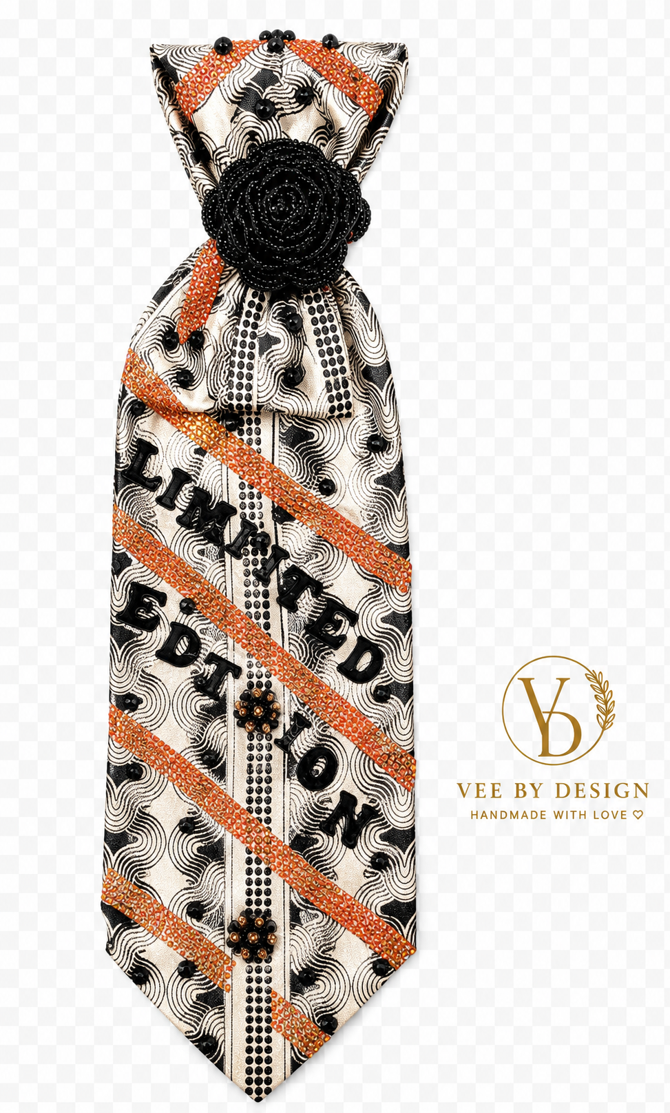 Limited Edition Statement Tie Necklace | Handmade Luxury Wearable Art — view 2